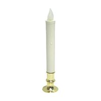 Hometown Holidays 19421 Candle, White Candle, 6 hrs Burning, AA Battery, LED Bulb, Clear Bulb, PVC Holder, Pack of 18 