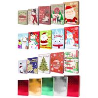 Hometown Holidays 69529 Box Apparel Set, 12 in W, 16.5 in H, Paper, Assorted Color Design, Pack of 4 