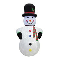 Hometown Holidays 90608 Snowman Inflatable with Mitten, 8 ft H, White Snowing Projector Lights, LED Bulb 
