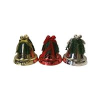 Hometown Holidays 99929 Decorated Bell Ornament, 200 mm H, PVC, Assorted, Pack of 8 