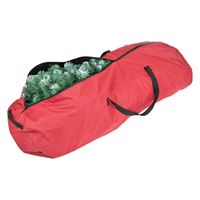 Treekeeper SB-10141 Rolling Storage Bag, M, 6 to 7-1/2 ft Capacity, Polyester, Red, Zipper Closure, 55 in L, Pack of 12 