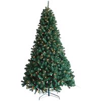 Hometown Holidays 61990 Sheared Tree, 9 ft H, Noble Fir Family, 110 V, LED Bulb, Clear Light 