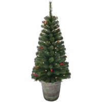 Hometown Holidays 27518 Artificial Tree, 4 ft H, UL Listed, Tungsten Bulb, Clear Light 