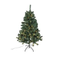 Hometown Holidays 61946 Sheared Tree, 4-1/2 ft H, Noble Fir Family, 110 V, LED Bulb, Clear Light 