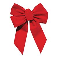 Holidaytrims 7346 Outdoor Bow, 1 in H, Velvet, Red, Pack of 36 