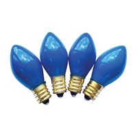 Hometown Holidays 16294 Replacement Bulb, 5 W, Candelabra Lamp Base, Incandescent Lamp, Ceramic Blue Light 
