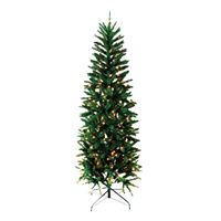 Hometown Holidays 27201 Christmas Tree, 7 ft H, Alpine Fir Family, 110 V, Mini Bulb, Clear Light 